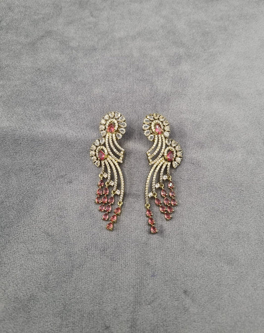 Elegant American Diamond Dangle Earrings For Woman & Girls