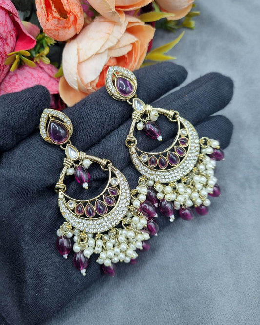 Elegantly Detailed Earrings with Pearl Cluster Fringe