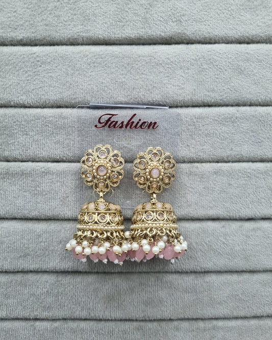 Deep Blue & Pearl Style Jhumkhas