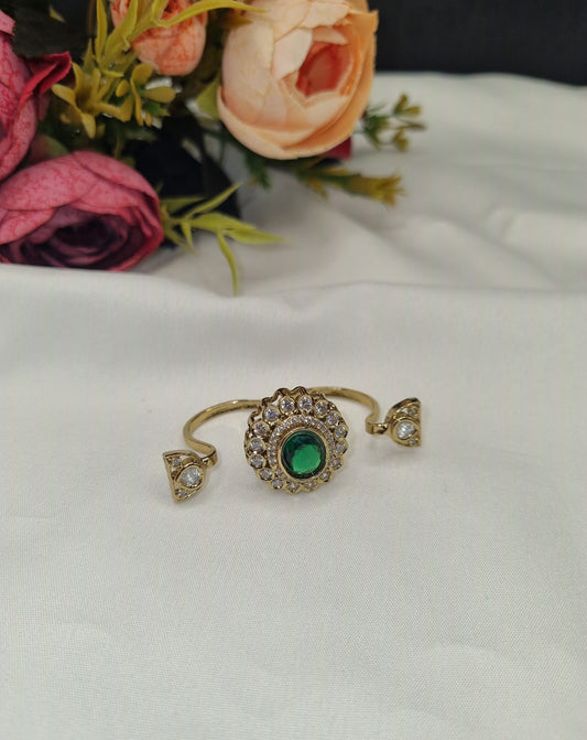 Kundan Medallion Open Ring
