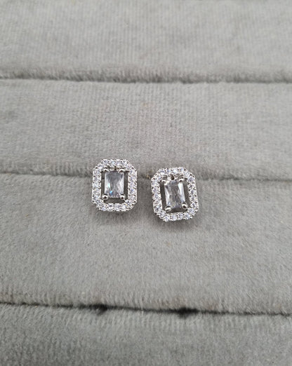Floral & Geometric Baguette American Diamond Choker Set