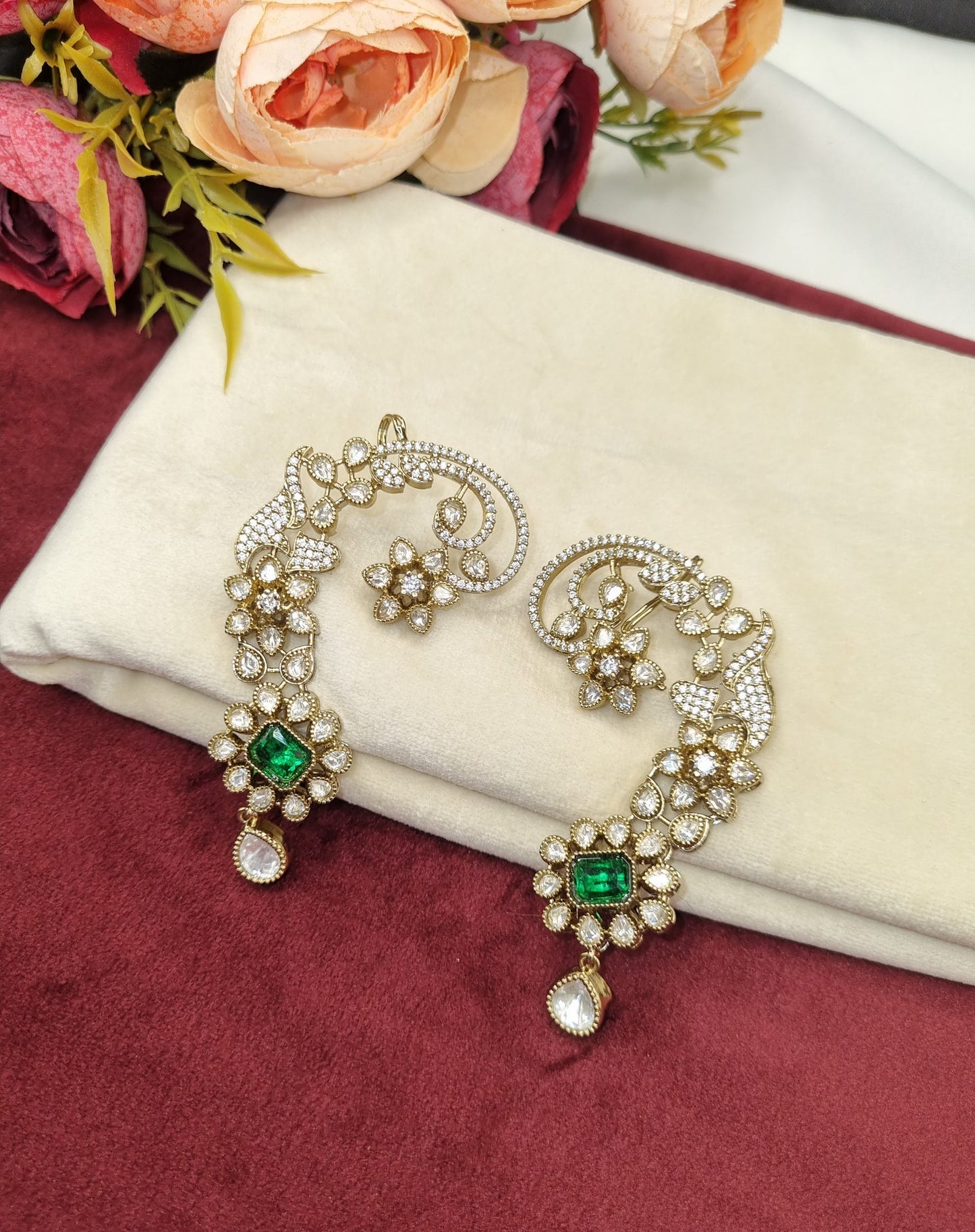 Statement Kundan Ear Cuff Earings