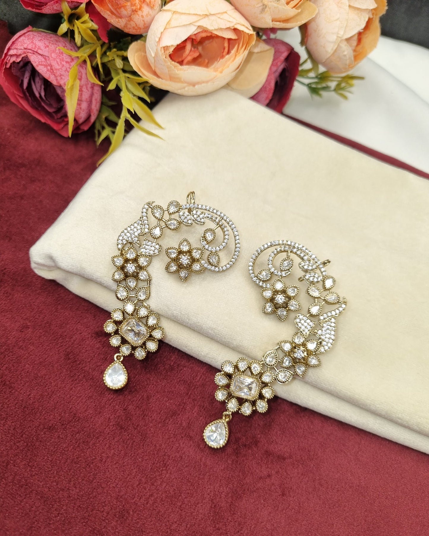 Statement Kundan Ear Cuff Earings