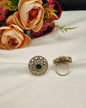Floral Medallion Kundan Ring