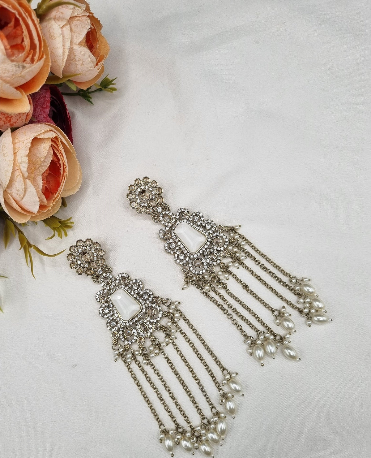 Luxury Crystal Long Tassel Drop Earrings
