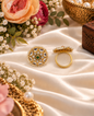 Floral Motif with Pearl Beading