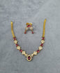 Sparkling Green Teardrop AD Necklace Set