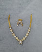 Sparkling Green Teardrop AD Necklace Set