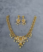 Ornate Goddess Lakshmi AD Necklace with Pearls