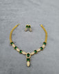 Vibrant Multi-Stone Necklace with Matching Studs