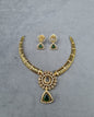 Ethereal Mint Gold-Plated AD Necklace Set