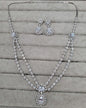 Double-Layered Blue Sapphire AD Necklace Set