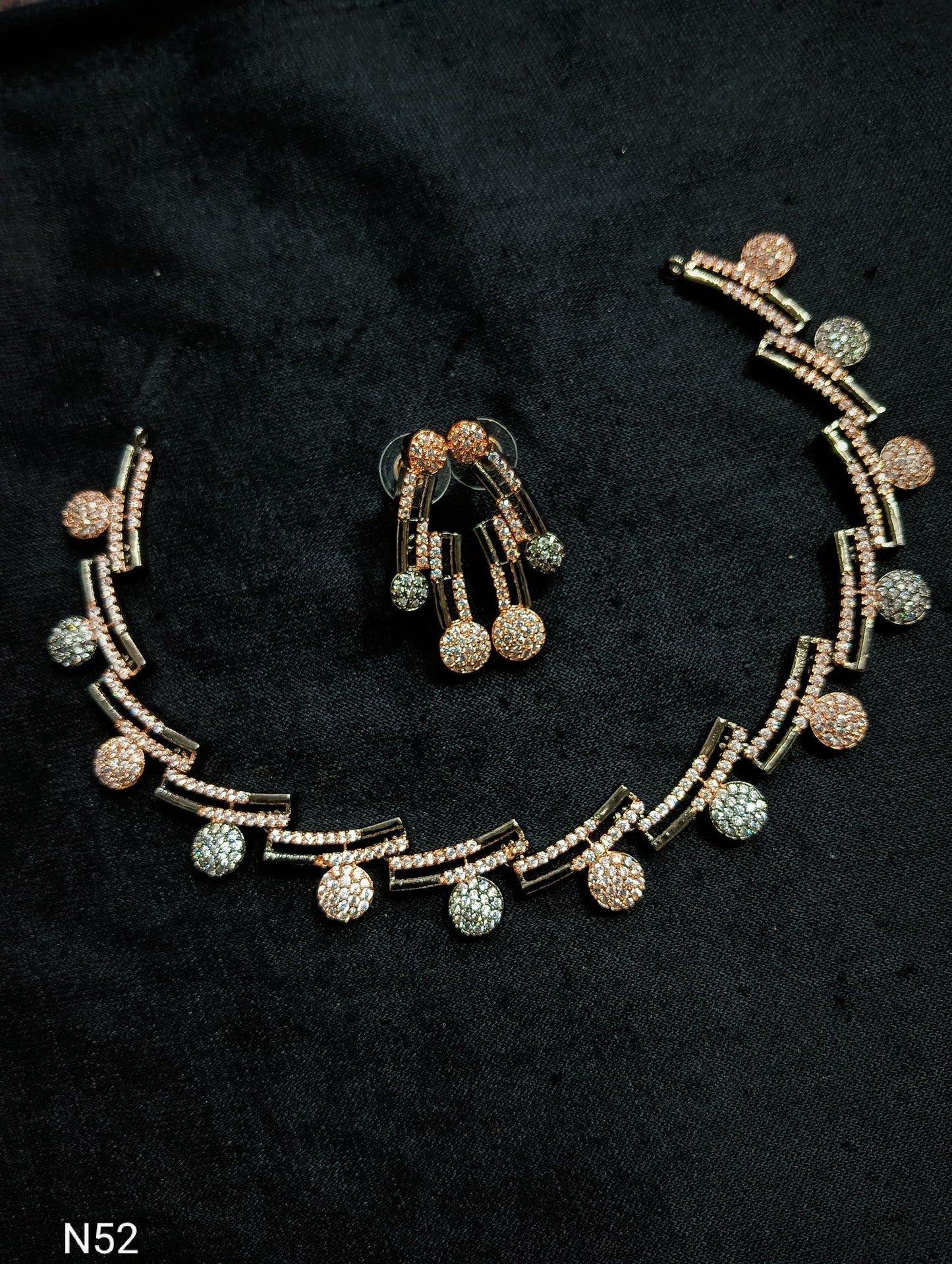 Halo Pear-Cut American Diamond Jewellery Set