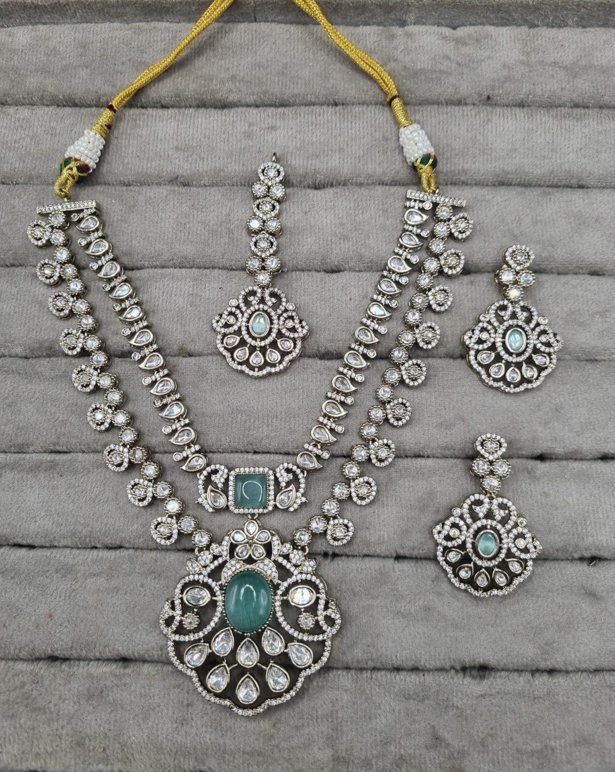 Antique Double Layer Bridal Necklace Set
