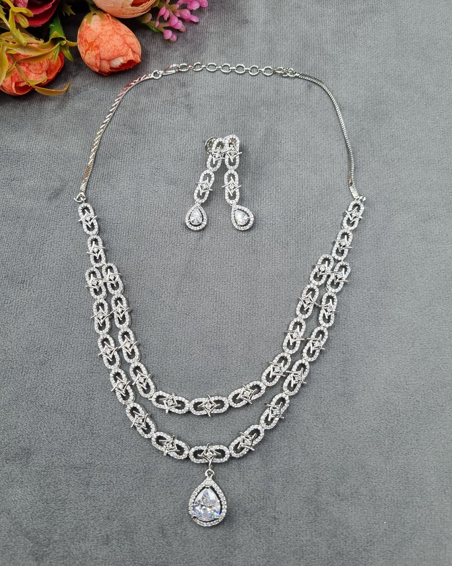 The Rani Radiance Layered AD Necklace & Earring Set
