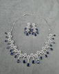 The Sapphire Radiance AD Necklace & Earring Set
