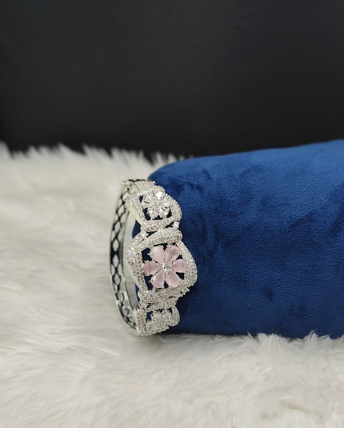 American Diamond Cuff Kada Bracelet
