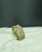 Broad Gold-Plated AD Bracelet Kada