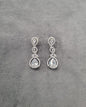 Blush Pink Teardrop Dangle Earrings