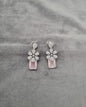 Silver Tone Floral Statement Dangles