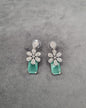 Silver Tone Floral Statement Dangles