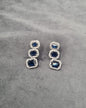 Sapphire Triple Cut Dangle Earrings