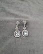 Silver Tone Tiered Halo Drops