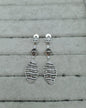 Silver-Plated Long AD Dangle Earring