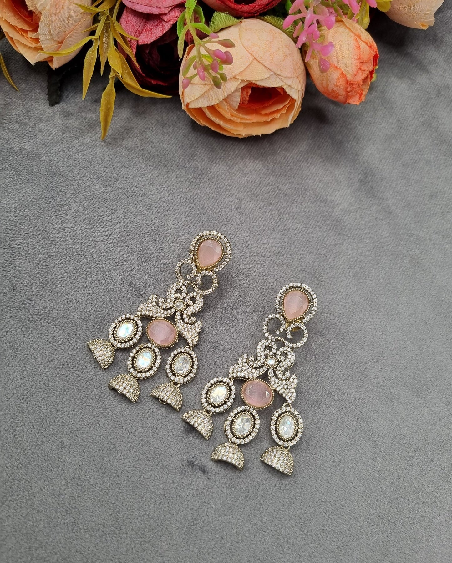 Imperial Blue American Diamond Earrings