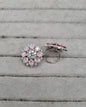 Blush Pink & Silver AD Cocktail Ring