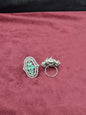 Oval Statement Ring Vibrant Multi Stone American Diamond Ring for Wedding