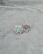 Silver Finish American Diamond Floral Statement Ring