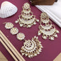 Traditional Royal  Maang Tikka Earring Set Gold-Plated Chandbali Earring and Mangtika