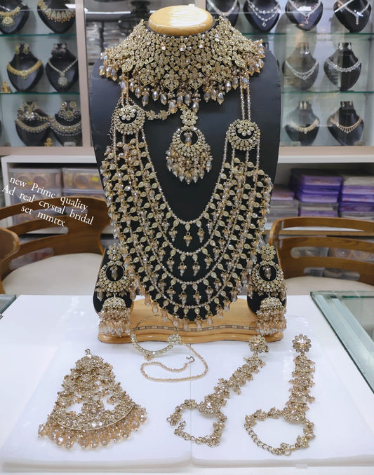 Royal Crystal Stone Bridal Jewellery Set
