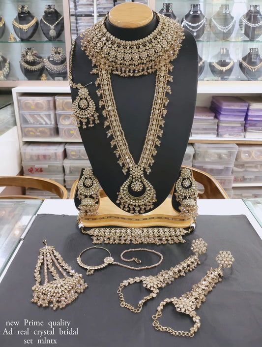Royal Crystal Stone Grand Bridal Jewellery Set