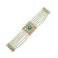 Traditional Emerald Gold-Plated Pearl Bracelet For Woman