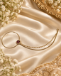 Classic Floral Motif Bridal Nath with Pearl & Layered Chain