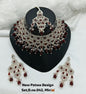 Rose Gold Patwa Choker Set with Maang Tikka