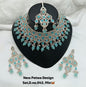 Rose Gold Patwa Choker Set with Maang Tikka