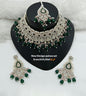 Deep Maroon Gold Patwa Choker Set with Maang Tikka