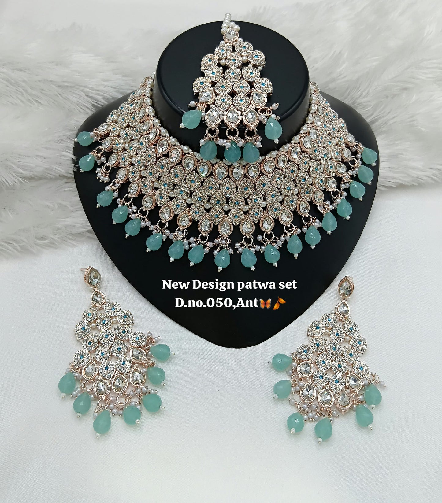 Soft Pink Droplets & Pearl Accents Choker Set