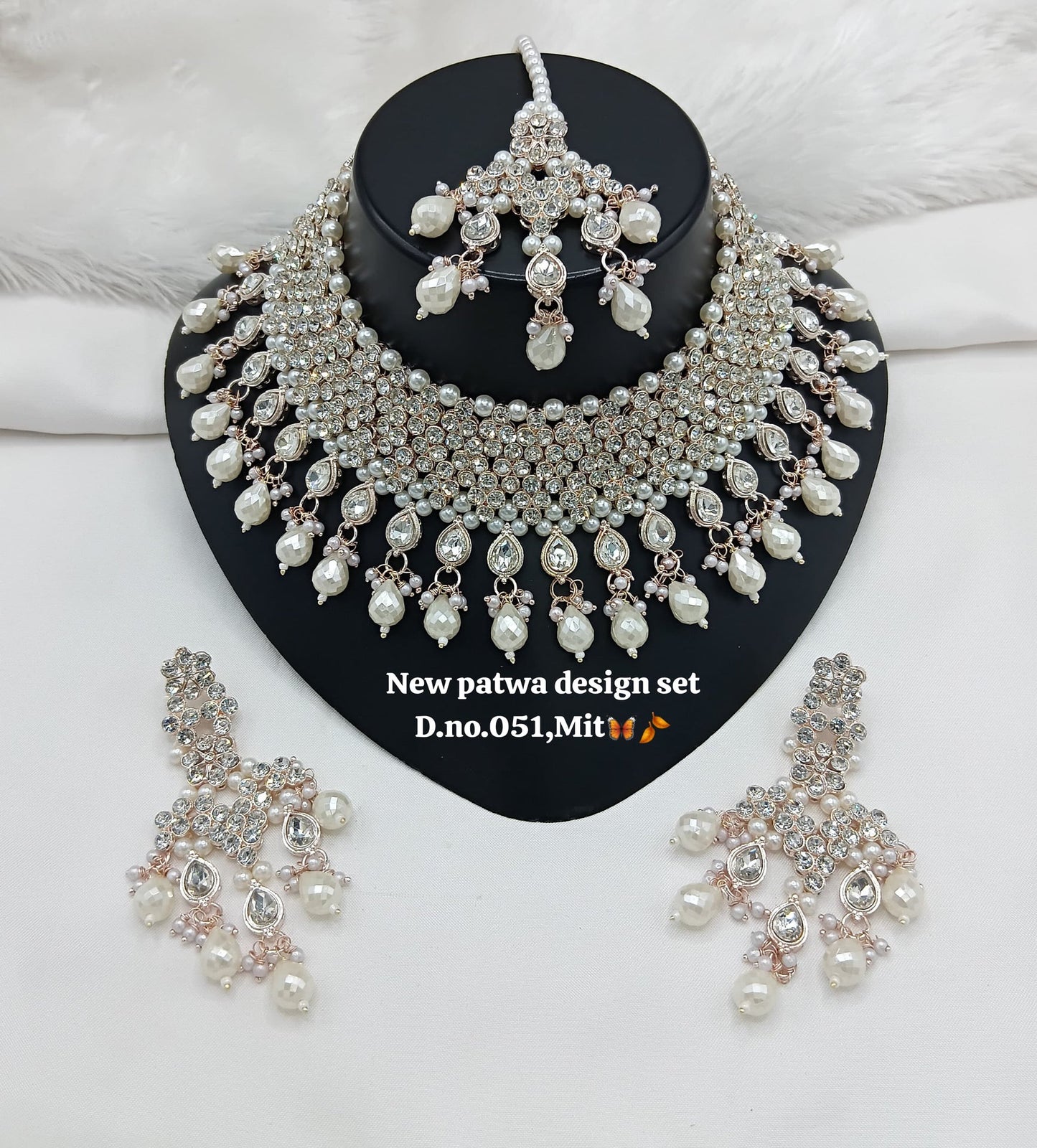 Rani Pink Rose Gold Patwa Choker Set