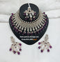 Rani Pink Rose Gold Patwa Choker Set