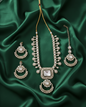 Antique Gold & Royal Blue Long Necklace Set