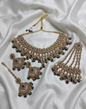 The Mughal Bride Antique Gold Maroon Choker Set