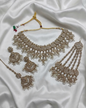The Mughal Bride Antique Gold Maroon Choker Set