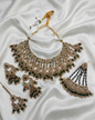 Pastel Purple Choker Set with Passa, Tikka & Jhumkas