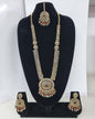 Mustard Yellow Bridal Necklace Set with Matching Earrings
