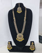 Mustard Yellow Bridal Necklace Set with Matching Earrings