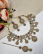 MEDALLION FRINGE STATEMENT CHOKER SET